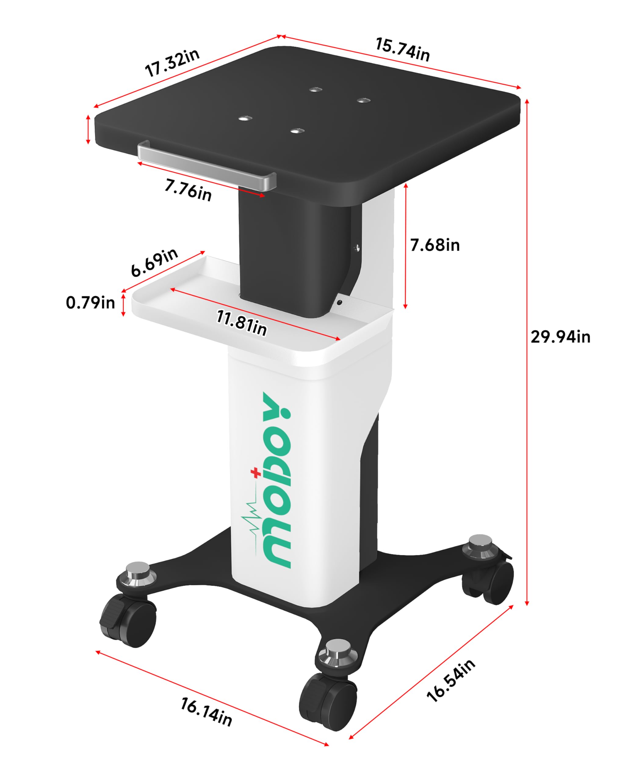 Amazon.com: Shockwave Therapy Machine MODOY Cart with Wheels